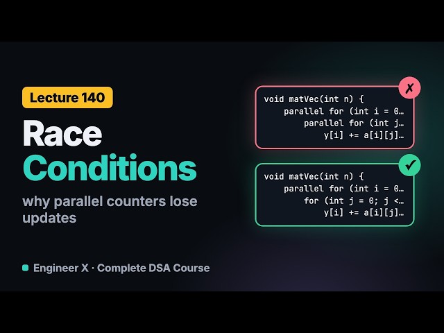 Race Conditions Explained: Determinacy Races and Lost Updates in Parallel Java | DSA Course L140
