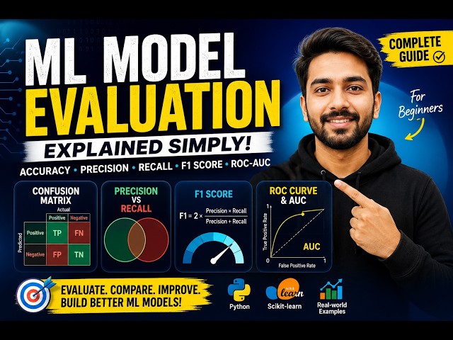 ML| Accuracy, Precision, Recall, F1 Score & ROC-AUC | Machine Learning Tutorial