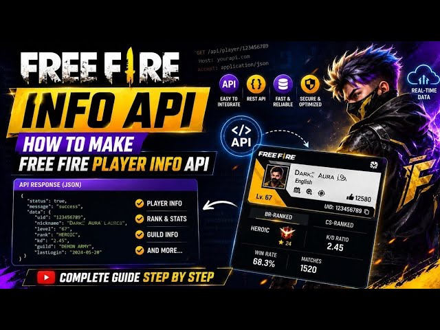 How To Make Free Fire Player Info API | Complete REST API Tutorial 2026||OB54
