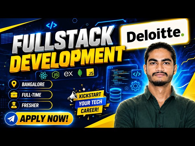 Deloitte Hiring Freshers 2026 | Full Stack Developer | Python, React, Node.js | Apply Now