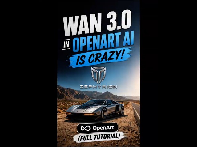 Wan 3.0 AI Car Commercial Tutorial (Full 30s Workflow) #wan30