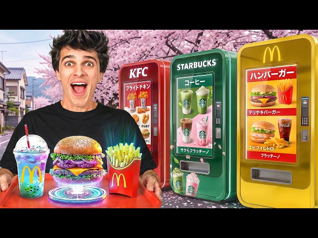Eating ONLY Vending Machine Foods in Japan for 24 Hours!