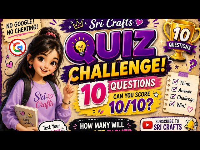 🎯 Your Brain vs 10 Tricky Questions! 🤯#sricrafts #youtube 