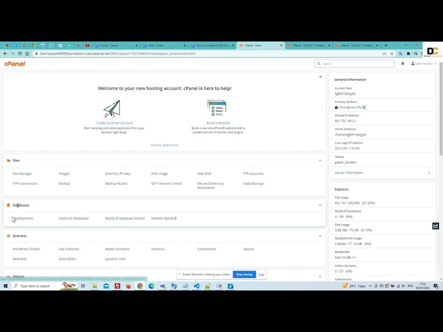 How to Create MySQL Database in GoDaddy cPanel.