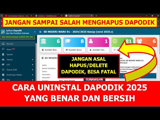 HOW TO CORRECTLY AND CLEANLY UNINSTALL DAPODIK 2025