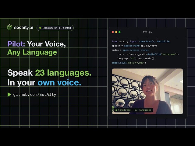 Multilingual voice cloning in 50 lines of Python. One SDK, no provider juggling.