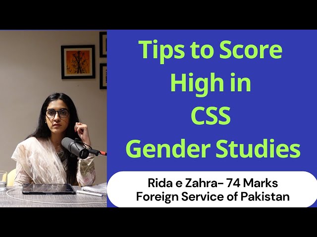 CSS Gender Studies Topper* Shares Exam Strategy | Rida  (*74 Marks, Foreign Service of Pakistan)
