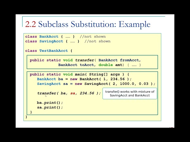 CS1010X Lecture 15b - Java: Inheritance, Polymorphism
