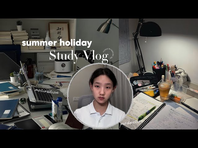 Study Vlog | a productive day in summer & aesthetic study motivation 