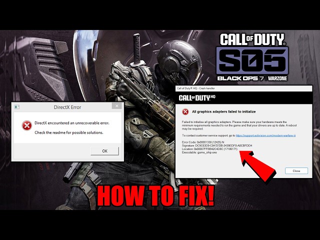 How To Fix Warzone & Black Ops 7 Season 5 Game_Ship.exe error and DirectX Crashing!