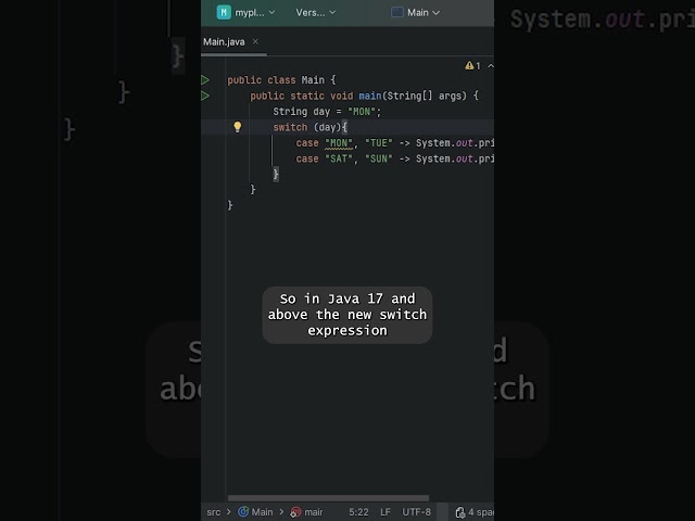 Did you ever used this shortform switch case? #coding #education #programming #java
