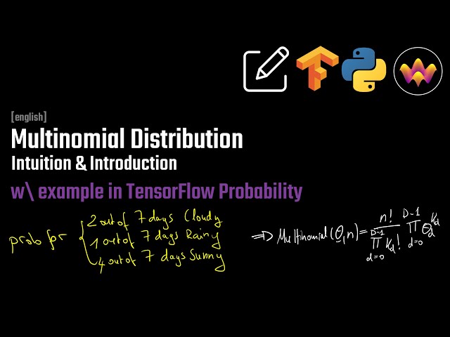 Multinomial Distribution | Intuition & Introduction | example in TensorFlow Probability