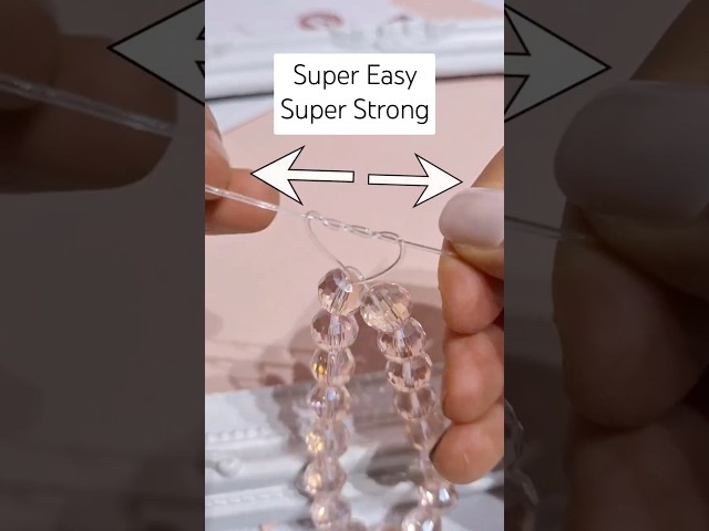 How to tie an elastic bracelet Friendship beaded jewelry making at home with beads bracelets knots