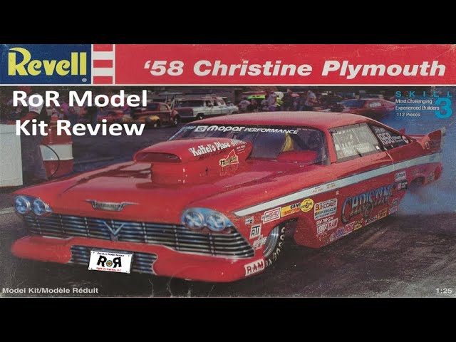 1958 Christine Plymouth Pro-Mod 1:25 Scale Revell 7350  -Model Kit Build & Review