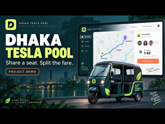 Dhaka Tesla Pool | Full-Stack Ride-Sharing App Demo | React, Node.js & MongoDB