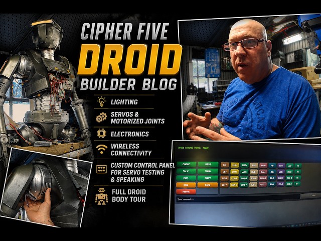 Cipher Five Builder Blog | Lights, Servos, Electronics & Full Droid Tour