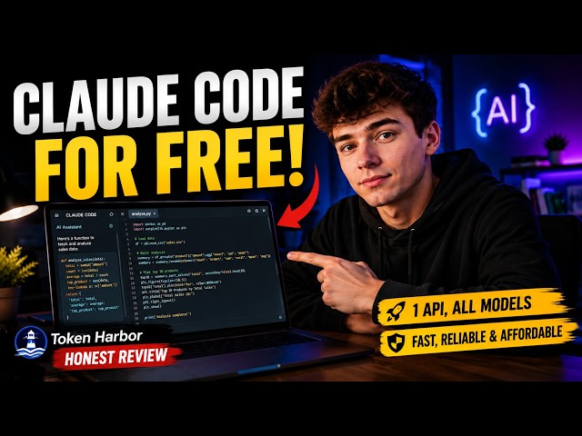How to Use Claude Code WITHOUT Subscription Free API Setup 2026-Token Harbor Review