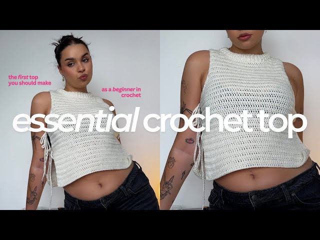 want to crochet your own clothes? start with this top | beginner friendly, detailed tutorial