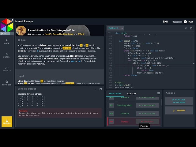 CodinGame - Easy Puzzle - Island Escape
