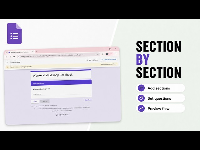 How to Create a Multi-Page Form in Google Forms (Organize Longer Questionnaires)