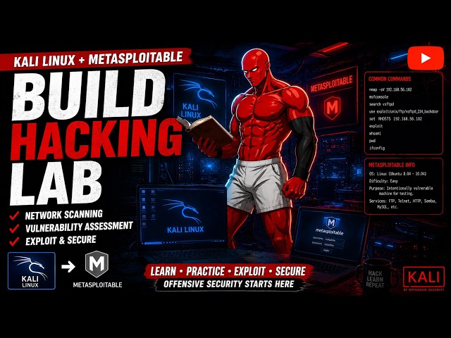 Installing Full Kali Linux Setup | ISO File Installation + Metasploitable Lab | Complete Guide(2026)