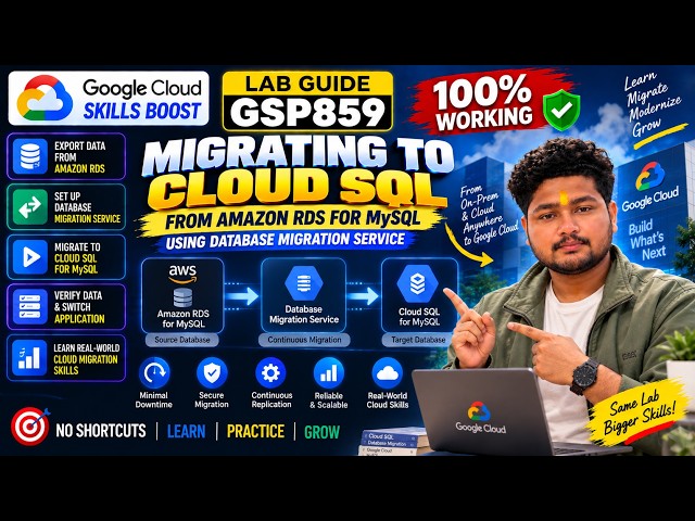 Migrating Amazon RDS for MySQL to Cloud SQL Using Database Migration Service | GSP859