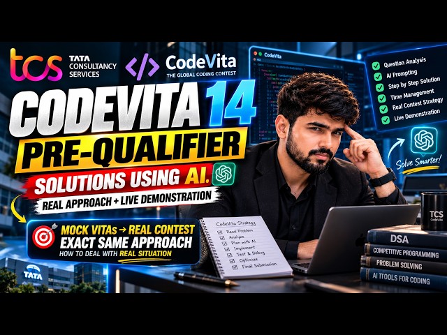 TCS CodeVita Season14 Pre-Qualifier Round | Solve Coding Questions With AI | Public Test Case Issue?