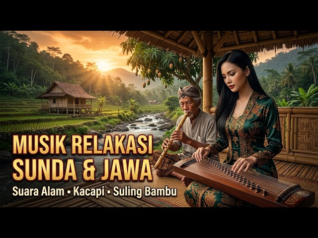 🌳 Suasana Alam Sunda Jawa yang Sejuk | Musik Kecapi dan Suling Bambu untuk Relaksasi🍃