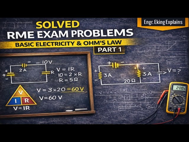 Solved Problems: Basic Electricity & Ohm’s Law | RME Exam Online Review (Part 1)
