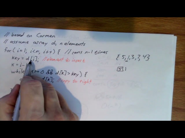 Data Structures & Algorithms: Algorithmic Analysis of Insertion Sort