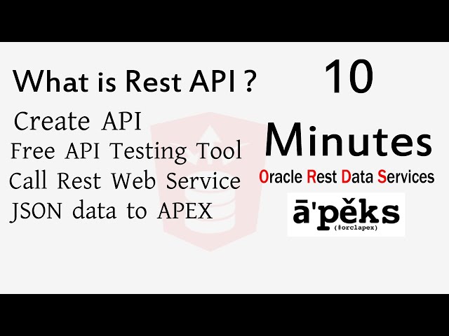 REST API concepts and examples in 10 Minutes | Oracle APEX