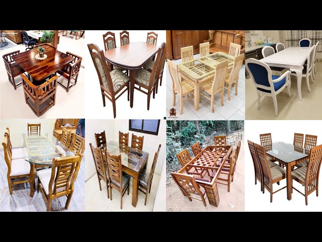 Modern Dining Table Designs ideas 2024 | Dining room Decorating ideas | wood and glass top dining