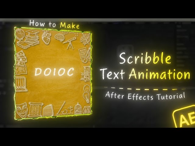 How To Make Scribble Text Animation in After Effects| Tutorial