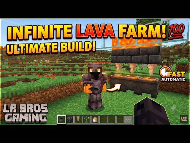 How To Make An Easy Infinite Lava Farm In Minecraft! 🌋🔥 (Tutorial)