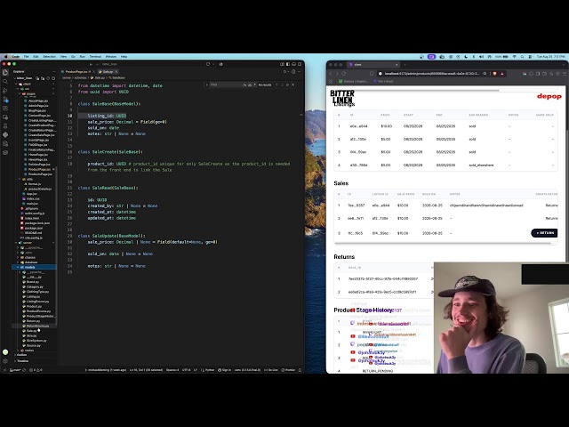 Live Fullstack Programming React Frontend + Python Backend FastAPI | 08-25-2026
