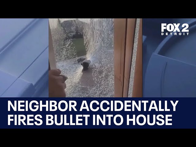 Neighbor accidentally fires bullet into house, narrowly missing man in kitchen