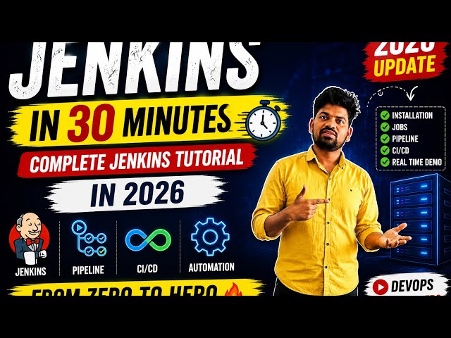 Jenkins in 30 Minutes | Complete Jenkins Tutorial 2026 | DevOps for Beginners 🚀#devops 