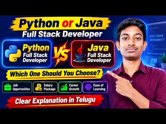 Python Full Stack vs Java Full Stack 🔥 | Which One Should You Choose? | Telugu