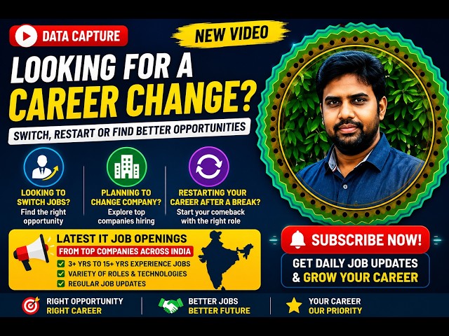 Latest IT Jobs 2026 | 3 to 15+ Years Experience | Employee Referral | Bangalore, Hyderabad, Chennai