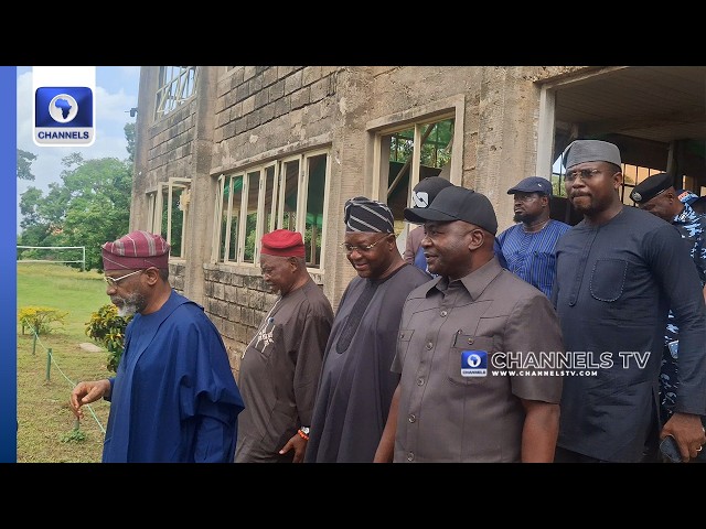 Ribadu, IGP, Gbajabiamila, Defence Minister Visit Oyo Over Abducted Pupils, Teachers