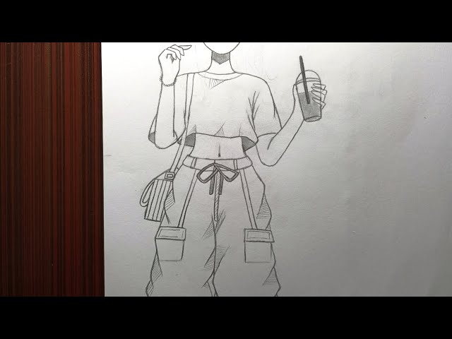How to draw a girl full body | how to draw body | easy girl drawing step by step 