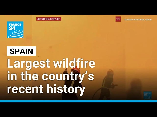 Apocalyptic scenes as firefighters battle raging blaze in Spain • FRANCE 24 English