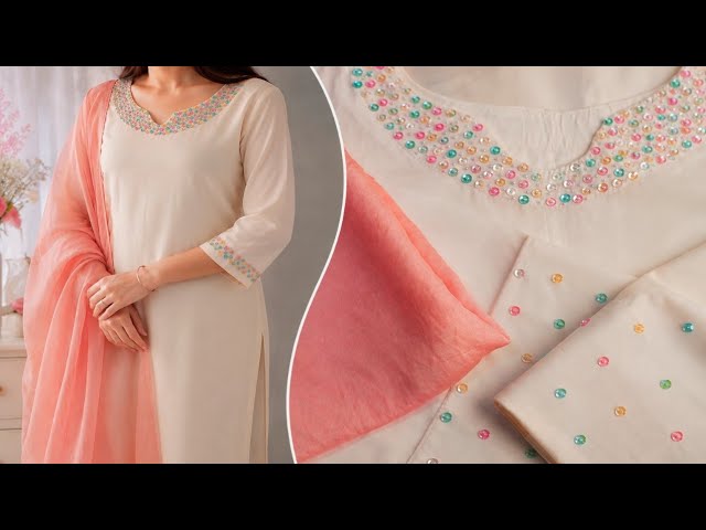Sequin Hand Embroidery on Summer Dress | Easy Designer Dress Embroidery Tutorial