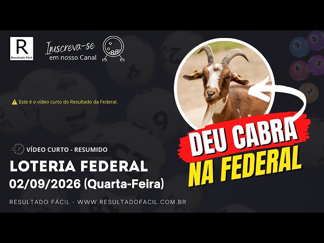 FEDERAL Lottery Jogo do Bicho Results for 09/02/2026 (Wednesday)