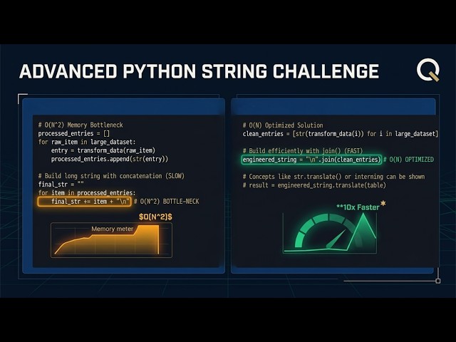 Day 2 Advanced Python String Challenge Interning, Performance Concatenation, Slicing Edge Cases,
