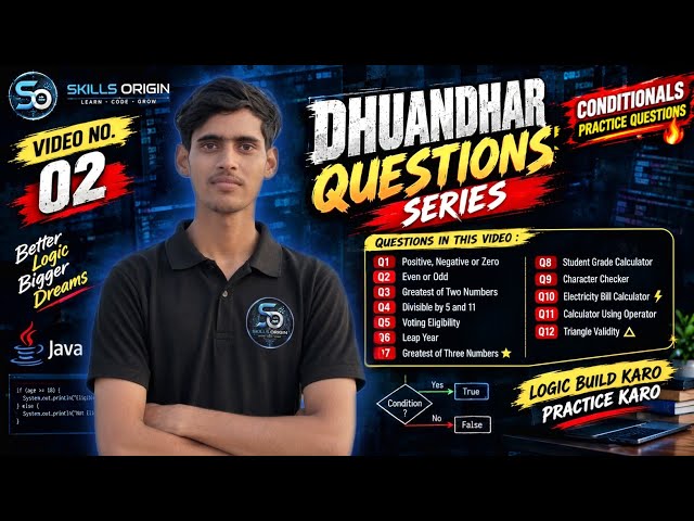 Conditionals Practice Questions 🔥 | Logic Building Problems | Dhunadhar Questions Series #2