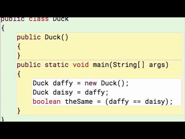 Java Objects 7: Checking if two objects are == (equal-equal)