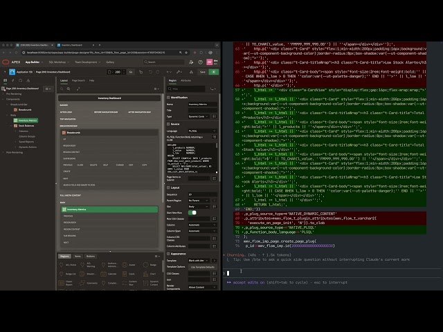 Deterministic Vibe Coding: AI Agent Builds a Full Amazon Inventory Module in Oracle APEX