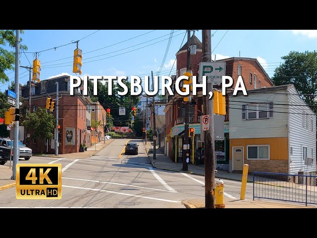 Pittsburgh, Pennsylvania - Driving to Landmarks, Hidden Gems, Residential Streets. 4K, Ambient Sound