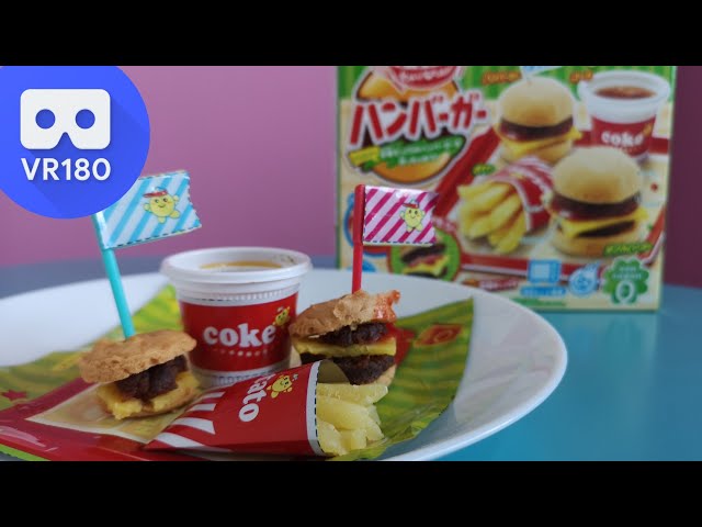 [VR180 VR 3D] Kracie Popin' Cookin' Hamburger Kit Process & Review | Apple Vision Pro Meta Oculus